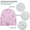 Floral Pattern with Pink Roses Beanie Hat Chemo Cap Skull