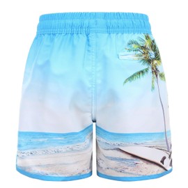 Moon Tree Boys Swim Trunks Kids Quick Dry Beach Boards Shorts Swimsuits 3D Print Dinosaur UPF 50+ Sun Protection Dino Size 6
