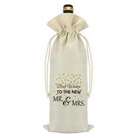 Wedding Gifts for Couples Mr and Mrs Gifts Wine Bag Wedding Gifts For Bride Groom Engagement Gifts For Him Her Bridal Shower Gifts Newlywed Gift Bride To Be Gift Reusable Wine Bottle Gift Bags