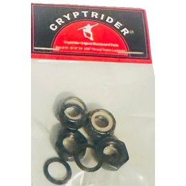CRYPTRIDER Skateboard Hardware Set, 5/16-24 UNF Locknuts with Washers, 4-Piece