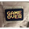 game over gaming 8-bit text 2"x3" hook & loop tactical