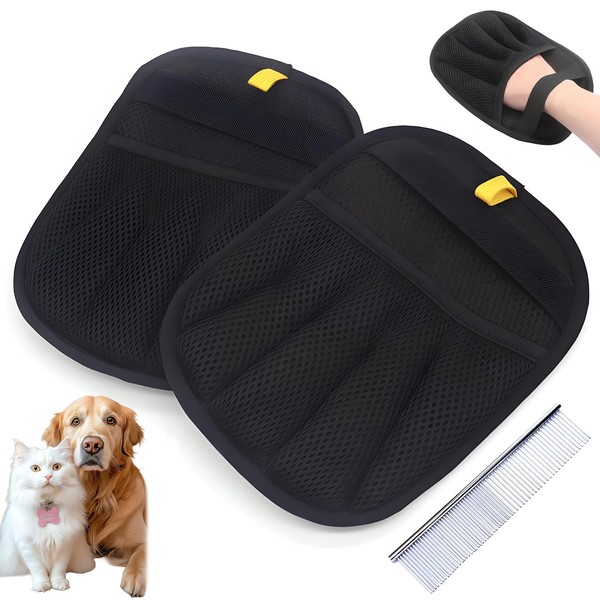 Veleli 2 Pcs Pet Hair Removal Gloves – Electrostatic Hair Remover
