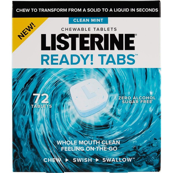 Listerine Ready Tabs Mint Chewable Tablets (72 Count)