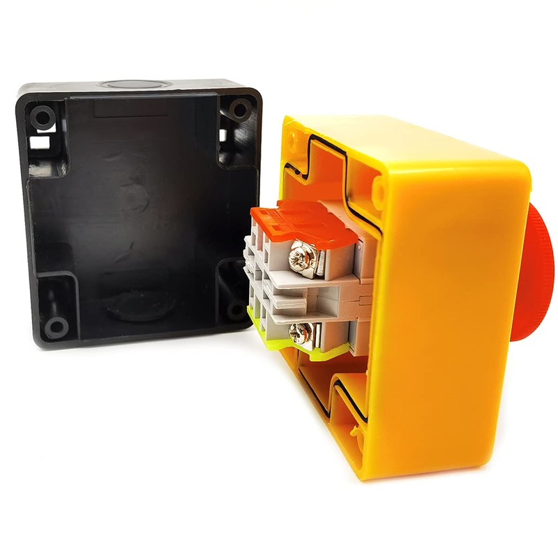 KIRO&SEEU Red Sign Mushroom Emergency Stop Push Button Switch Station