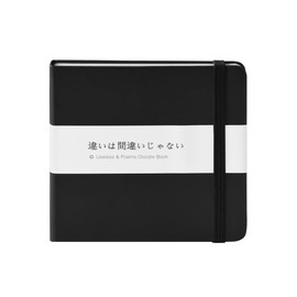 Mifuner Small Square 5x5 80gsm Mini Notebooks Blank Pages Sketchbooks Travel Journal Pocket Hardcover Paint Writing Notebook Blank Diary Memo Planner Sketchbook PU Leather Cover, Black