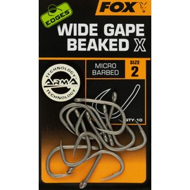 Fox Edges Wide Gape Beaked X - 10 Carp Hooks, Size: 2