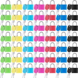 Yulejo 49 Pcs Small Locks with Keys for Luggage Mini Padlocks Suitcase Locks Multicolor Metal Travel Padlocks for School Gym Classroom Schoolbag Backpack Diary