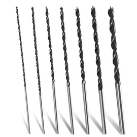 Wood Drill Bit Set Long, 30 cm Professional Auger Drill, Wood Snake Drill Bit Set, Extra Sharp, Bar Drill Long Wood Spiral Drill Bit Diameter 4 mm 5 mm 6 mm 7 mm 8 mm 10 mm 12 mm for Woodworking