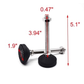Does Not Apply Leveling Feet Adjustable Furniture Glides M12 Thread Diameter, D50×100mm, 1.7...