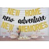 New Home New Adventure New Memories Banner, Housewarming Party Decorations,
