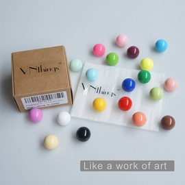 Fridge Magnets Spherical Muliticolor Refrigerator Office Magnet for Calendars Whiteboards Maps Resin Fun Decorative Decoration 20 Pack by VNthings