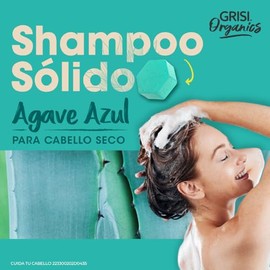 Shampoo Sólido Agave Azul para Cabello Seco, 75gr