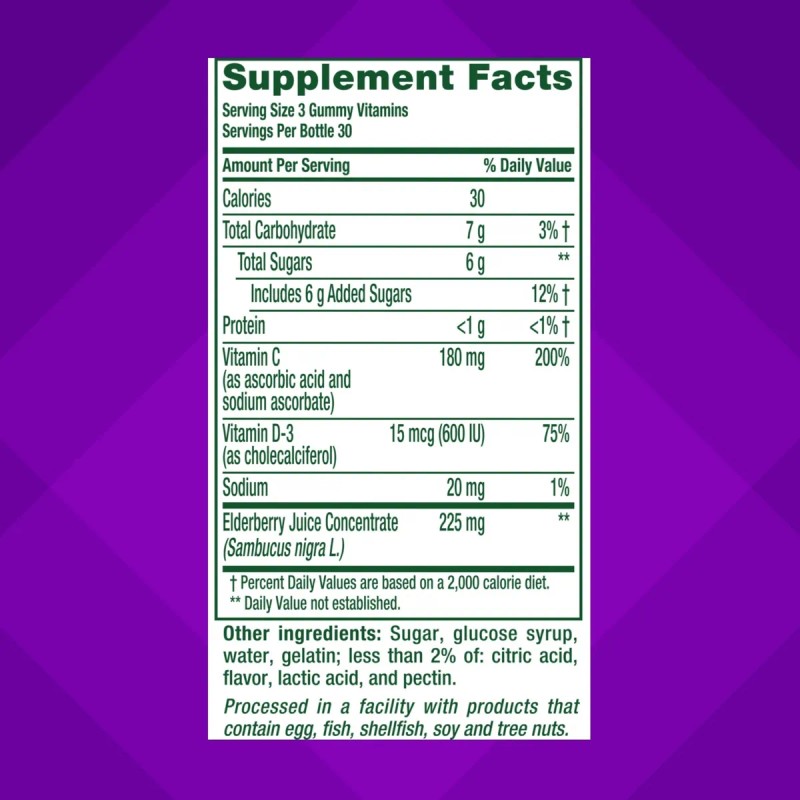 Gomitas Vitafusion De Saúco, 90 Unidades, Con Vitaminas C Y