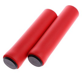 Free-fly Bicycle Handlebar Grip, Sponge Super Light Anti-Skid Shock-Proof Handle Bar Locking Grips Cycling Grips Accessory - Multiple Color Options (Red)