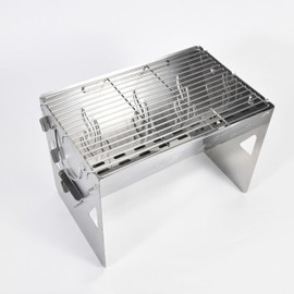 KASEDA Portable and Foldable Charcoal grills for outdoor ， Fire Pit for Camping ，lightweight and easy-to-assemble small grill, stainless steel with high temperature resistance and easy to clean.