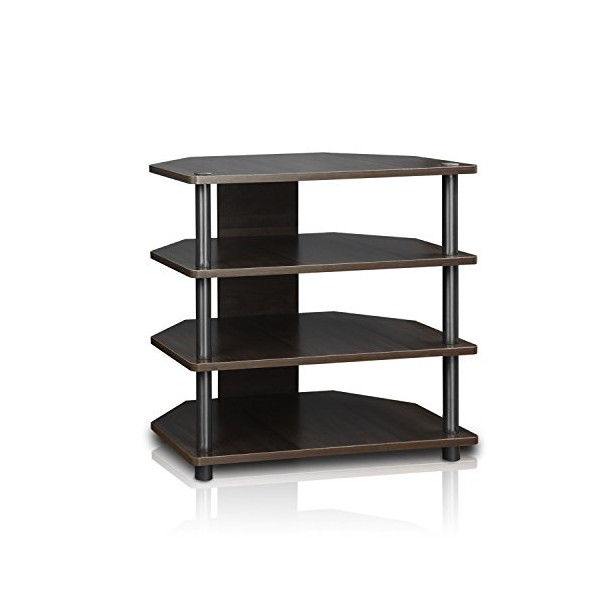 Furinno Turn-N-Tube Easy Assembly 4-Tier Petite Entertainment Center / TV