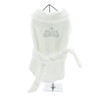 White Silver Tiara Cotton Dog Bathrobe (X-Small)
