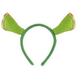 NuJake Green Ogre Costume Headband Shrek & Fiona Fancy Dress