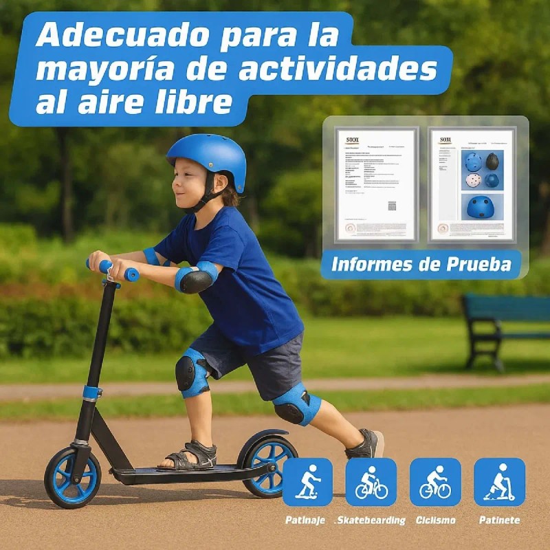 7pzas Kit De Proteccion Rodilla Codo Mano Patinaje Para Niño