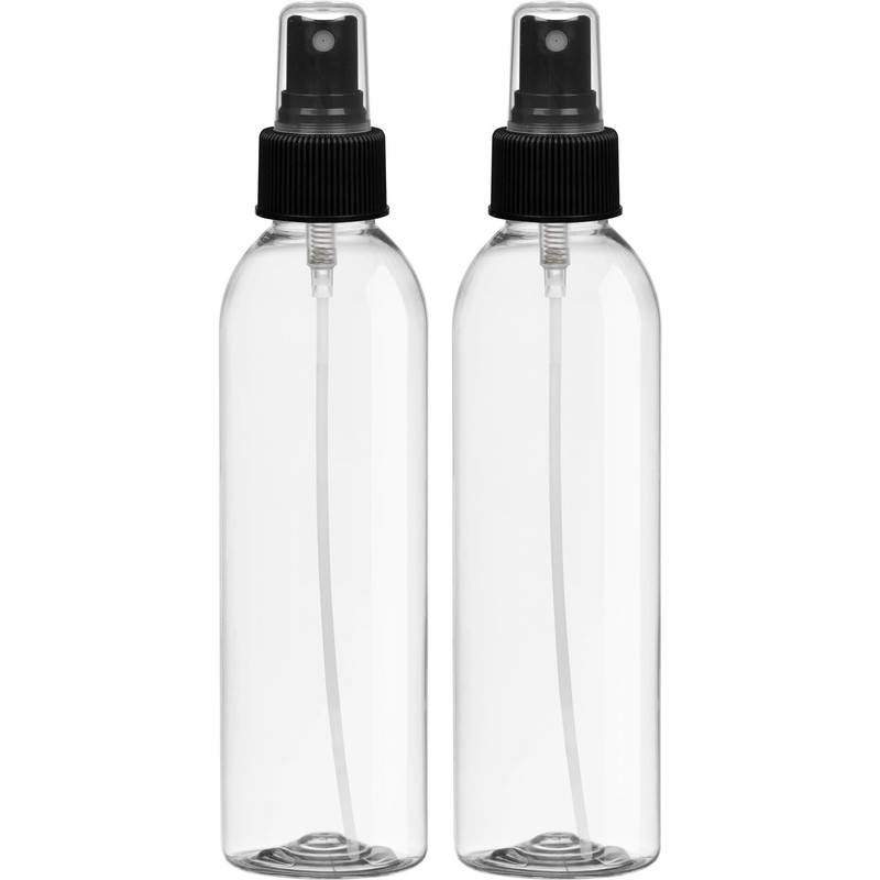 BRIGHTFROM Fine Mist Spray Bottles 6 OZ, Cylinder BPA Free