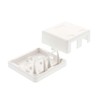 Networx 2-Port Ethernet Keystone Jack Surface Mount Box, Unloaded, White