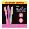 Wilkinson Sword - Intuition Augenbrauenformer f√ºr Frauen, 3 Rasierer, Gesichtshaarentferner