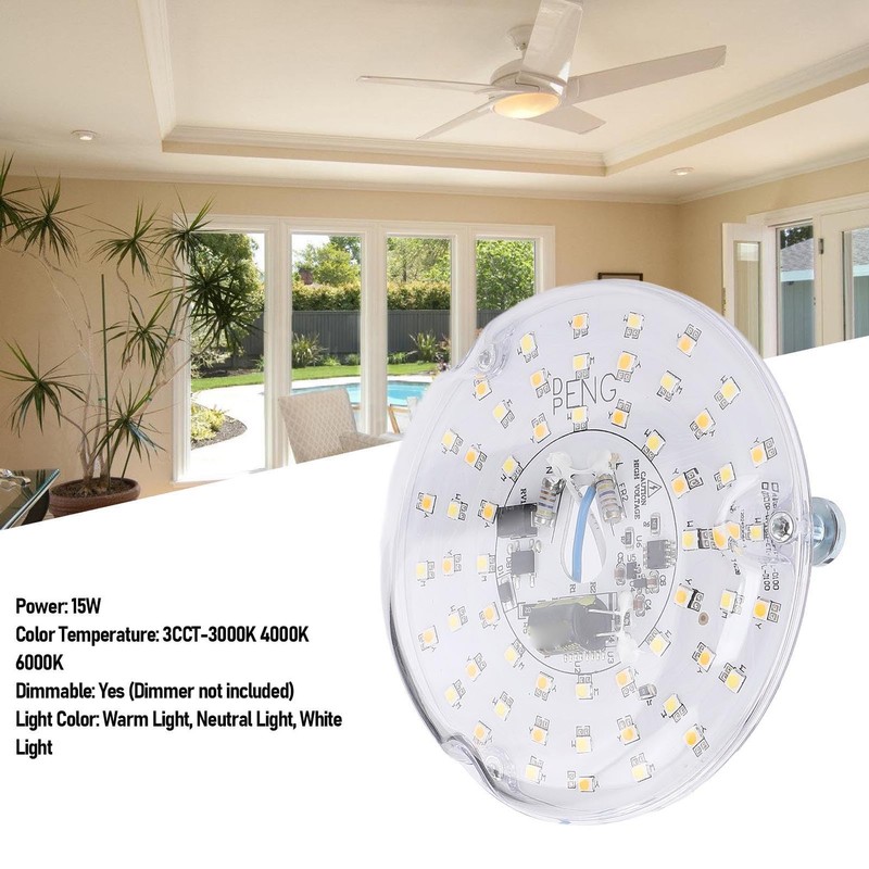 4 Inch Ceiling Fan LED Light Replacement, 15W 3000K 4000K