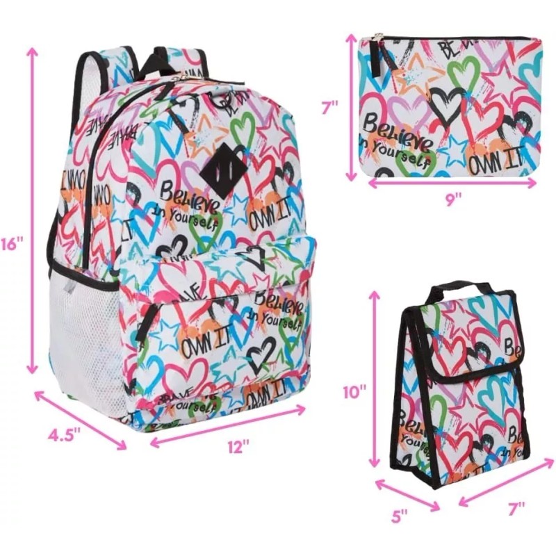 Club Libby Lu Mochila Escolar Viaje Con Botella + Lonchera
