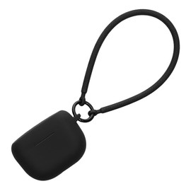 kwmobile Case Compatible with Jabra Elite 8 Active - Silicone Headphones Cover with Hand Strap - Black