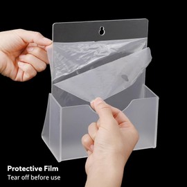 Thboxes A5 Leaflet Holder, 2 Pack Clear Leaflet Holder with Hanging Hole Acrylic Brochure Freestanding Booklet Flyer Stand for Office Restaurants Reception