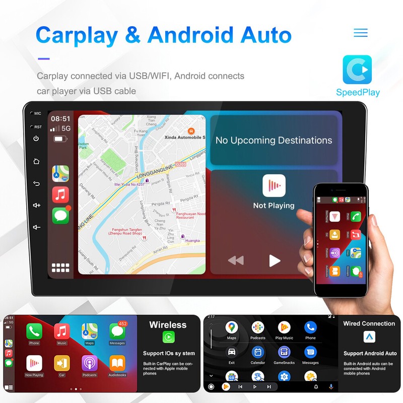 JOYINCAR Android 13 Touch Screen Car Stereo Radio GPS WIFI