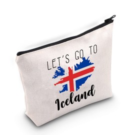 ZJXHPO New Iceland Trip Travel Case Iceland Travel Journal Makeup Bag New Iceland Gift Souvenir New Iceland Vacation Travel Gift Travel Lover Gift (Iceland)