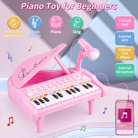 Amy&Benton Piano Music Toy Baby for Toddlers Pink for Girls 1-3 Girl First Birthday Gift for 1 2 3 Years Old Girl 1st Birthday Toy Presents for Girl 1 2 3+ Girl Kids Gift