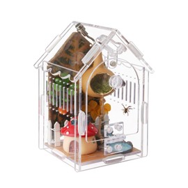 Jumping Spider Enclosure Kit Acrylic Terrarium for Tarantulas, Reptiles & Praying Mantis | Magnetic Feeding Port & Secure Latch | Arboreal Enclosure with Ventilation & Front Door