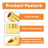 GASHER 6PCS Brass Pipe Fitting, Hex Bushing, Reducer Adapter, Reducing