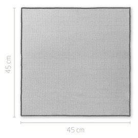 MIQIO® Design Fabric Napkins with Elegant Decorative Stitching, Set of 6 Linen Napkins, 45 x 45 cm, Fabric Napkins Made of 55% Linen and 45% Cotton, European Flax, GOTS and Ökotex Certified, Light