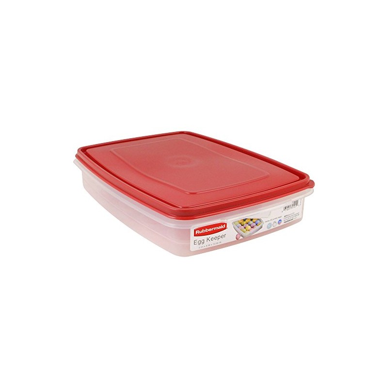 Rubbermaid Specialty Plastic Egg Keeper Food Storage Container , Red