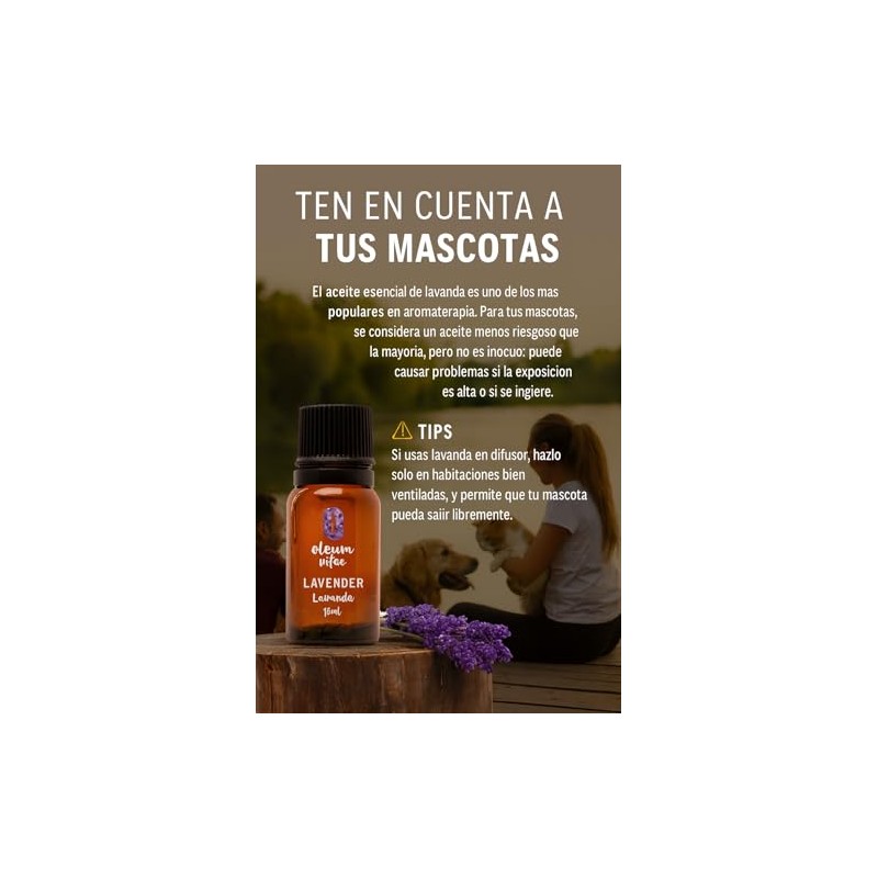 OLEUM VITAE Aceite Esencial de Lavanda. Lavandula Angustifolia. 100% Puro