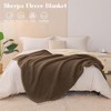 Exclusivo Mezcla Twin Size Reversible Sherpa Fleece Blanket, Soft Plush
