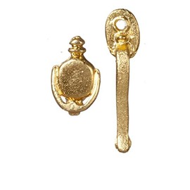 Dollhouse Miniature Door Handle and Door Knocker #CLA05602