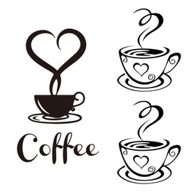 2 Sheets Coffee Wall Stickers, Wall Art Stickers, DIY Wall Decoration Stickers, Kitchen Cafe Wall Stickers, Home Decoration Stickers
