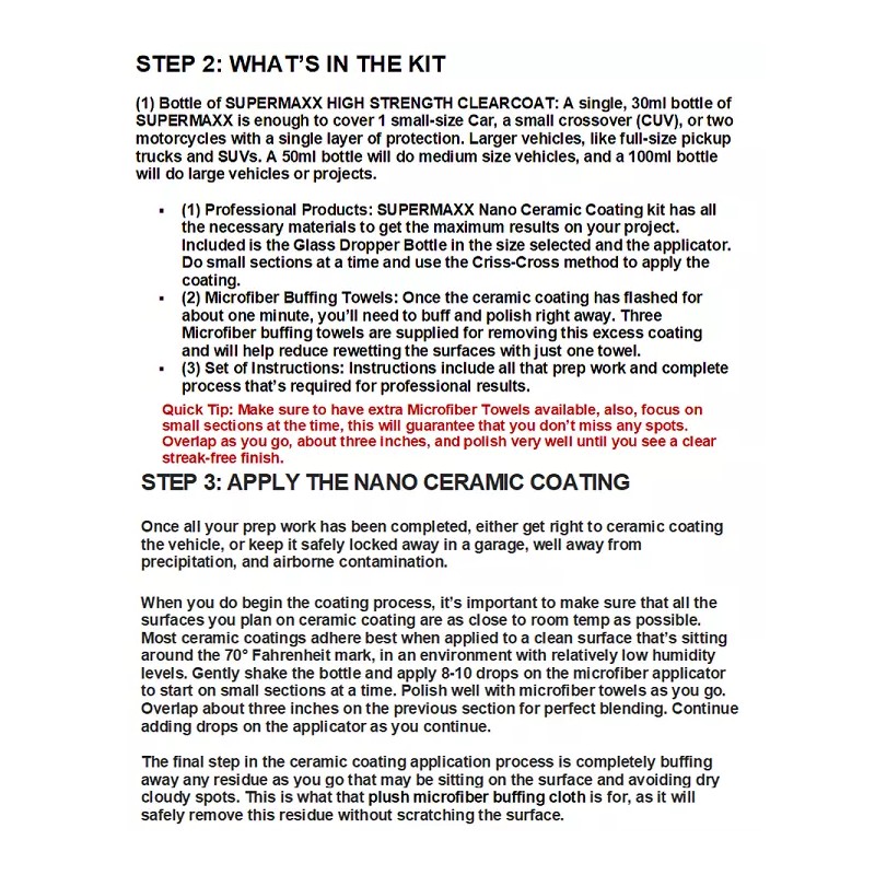 SUPERMAXX CERAMIC CAR COATING PPF MATTE GLOSS POLYSILAZANE SPRAY VINYL