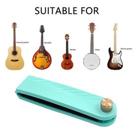 Musiin Guitar Silencer, Muffler, String Mute Accessory - Home Practical Guitar Mute Accessory for Acoustic & Folk Guitars, Training Tool with Instrument Accessories (green)