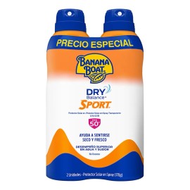 Banana Boat Pack 2 Pzs Dry Balance Sport 50fps 170gr