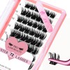 PRO Lash Clusters, 72 Pcs Individual Cluster Lashes 3D Effect