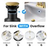 Bathroom Sink Drain with Overflow with Hair Catcher Anti-Clog Sink