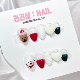 Edition 3D embo handmade nail tip - short oval / 에디션 3D엠보 수제네일팁 - 숏오벌