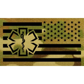 CUSTOM MULTICAM FABRIC ON IR MB SOLAS PATCH 3.5"X2" W/ VELCRO® BRAND FASTENER