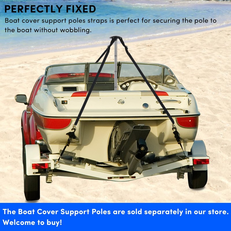 Boat Cover Support Poles Straps, Boat Pole Straps with Stainless