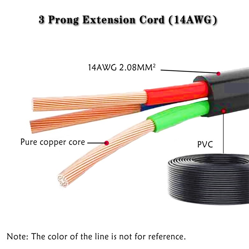 NEWNEWLIU 4.9-Feet Extension Cord with Waterproof On-Off Switch,AC 20A-125V,16A-250V with